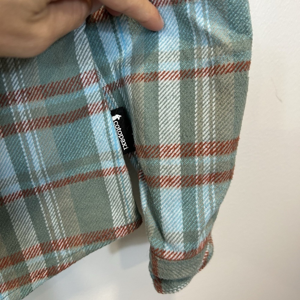 Cotopaxi Mero Flannel Shirt Womens Blue Plaid Organic Cotton Heavyweight Small - Picture 5 of 10